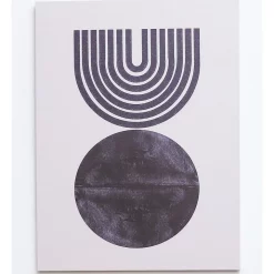 Coupon ⌛ IHOMDEC Fingerprints And Black Circle Frameless Canvas Wall Art ❤️