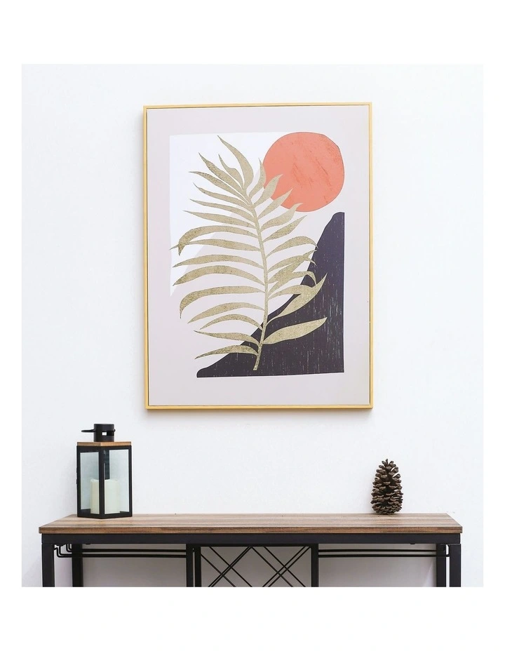 Best Sale π IHOMDEC Golden Tree Branch Under The Sun Neutral Framed Canvas Wall Art π - Image 2