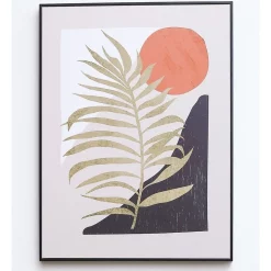 Buy ⌛ IHOMDEC Golden Tree Branch Under The Sun Black Framed Canvas Wall Art 🎉