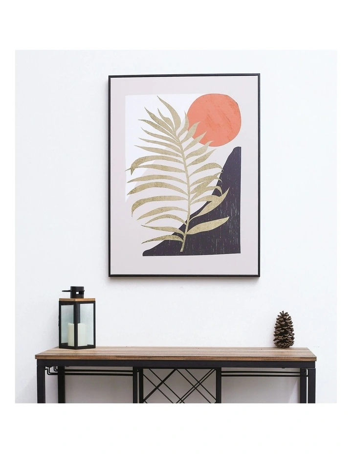 Buy β IHOMDEC Golden Tree Branch Under The Sun Black Framed Canvas Wall Art π - Image 2