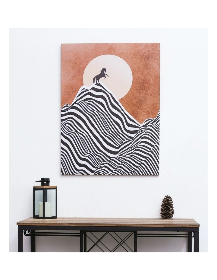 Brand new β IHOMDEC Horse Chasing The Sun Frameless Canvas Wall Art π - Image 2