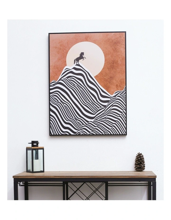 Top 10 ⭐ IHOMDEC Horse Chasing The Sun Black Framed Canvas Wall Art ❤️ - Image 2