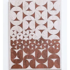 Wholesale 🛒 IHOMDEC Half Circle Frameless Canvas Wall Art In Brown/White 🧨