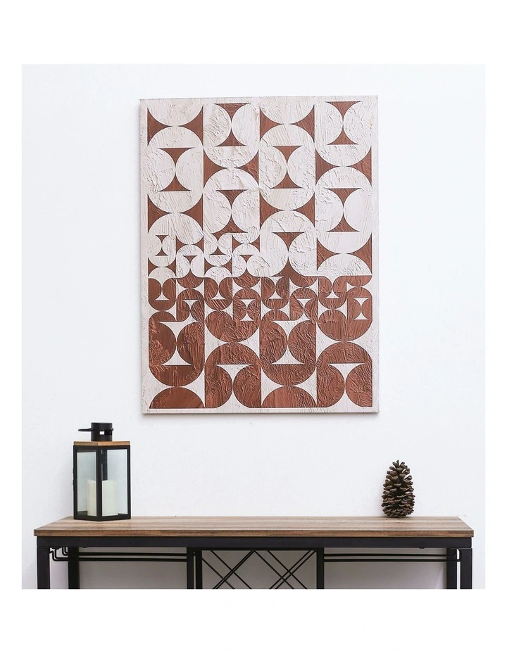 Wholesale π IHOMDEC Half Circle Frameless Canvas Wall Art In Brown/White 𧨠- Image 2