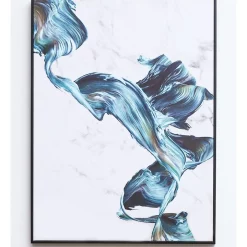 Discount ✔️ IHOMDEC Fluttering Colorful Ribbons Black Framed Canvas Wall Art 🛒