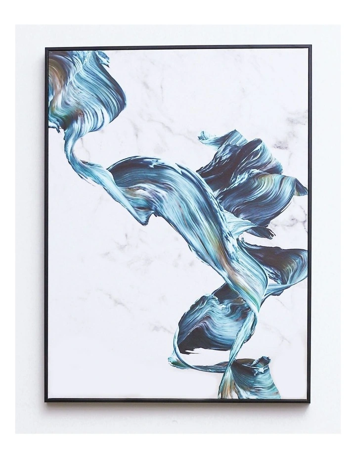 Discount βοΈ IHOMDEC Fluttering Colorful Ribbons Black Framed Canvas Wall Art π