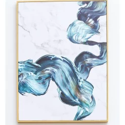 Cheapest ⌛ IHOMDEC Floating Colorful Ribbon Neutral Framed Canvas Wall Art 👍