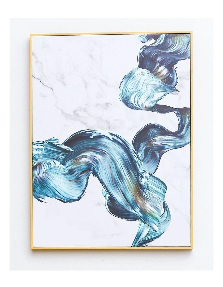 Cheapest β IHOMDEC Floating Colorful Ribbon Neutral Framed Canvas Wall Art π