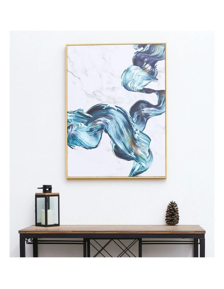 Cheapest β IHOMDEC Floating Colorful Ribbon Neutral Framed Canvas Wall Art π - Image 2