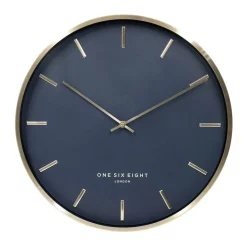 Discount π One Six Eight London Avalon 40cm Silent Wall Clock In Blue β¨