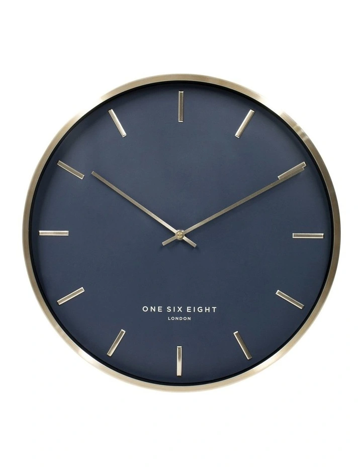 Discount ???? One Six Eight London Avalon 40cm Silent Wall Clock In Blue ✨ 3 Discount ???? One Six Eight London Avalon 40cm Silent Wall Clock In Blue ✨