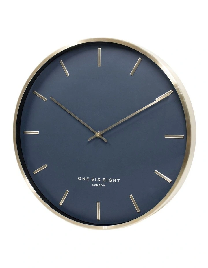 Discount ???? One Six Eight London Avalon 40cm Silent Wall Clock In Blue ✨ 4 Discount ???? One Six Eight London Avalon 40cm Silent Wall Clock In Blue ✨ - Image 2